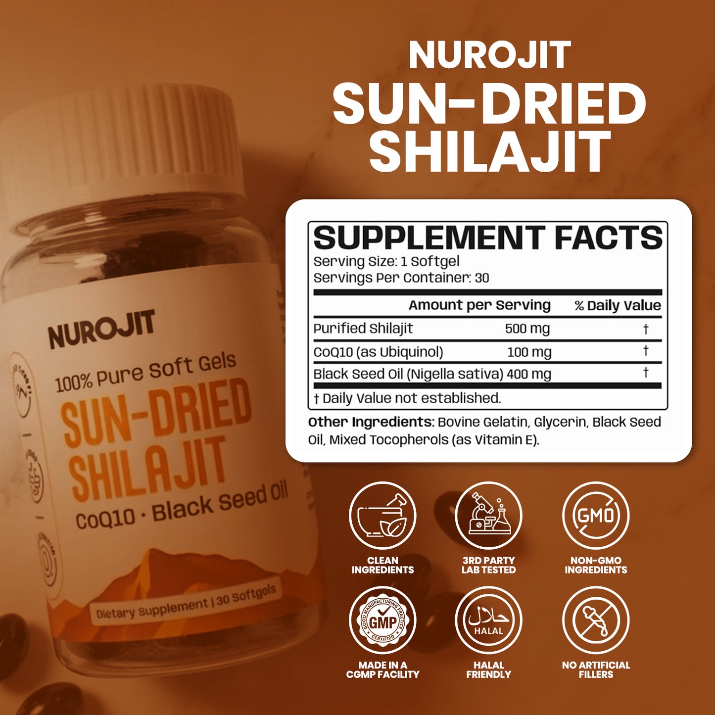 Sun-Dried Shilajit Soft Gel