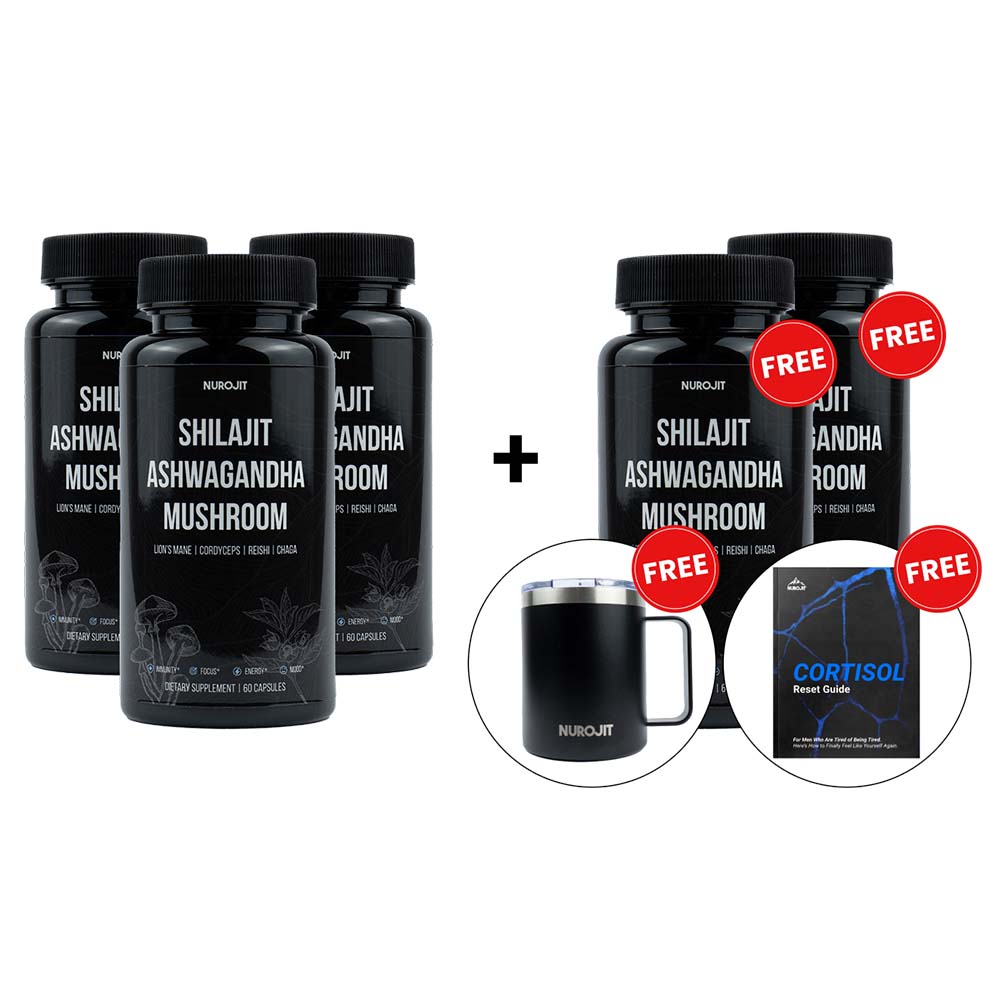 6 in 1 Shilajit Ashwagandha Mushroom Capsules - NuroJit