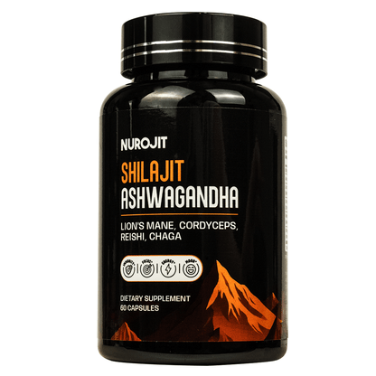 6 in 1 Ashwagandha Shilajit Mushroom Capsules - NuroJit