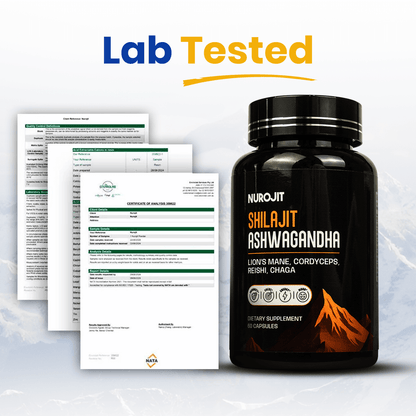 6 in 1 Ashwagandha Shilajit Mushroom Capsules - NuroJit