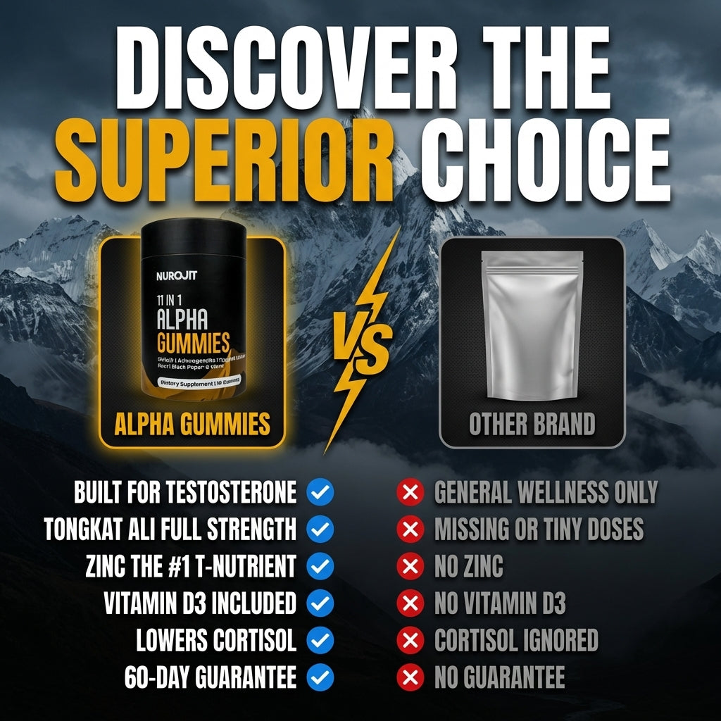 11-in-1 Alpha Gummies - For Men That Want To Get Bigger - NuroJit