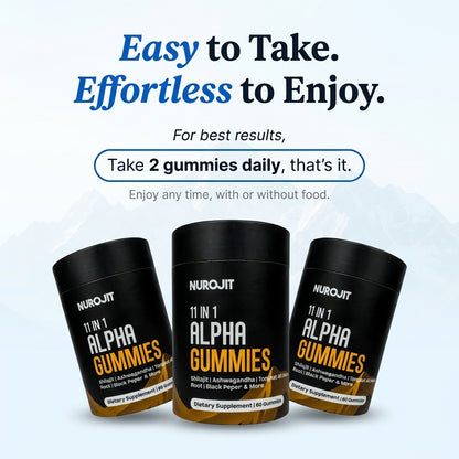 11-in-1 Alpha Gummies - For Men That Want To Get Bigger - NuroJit