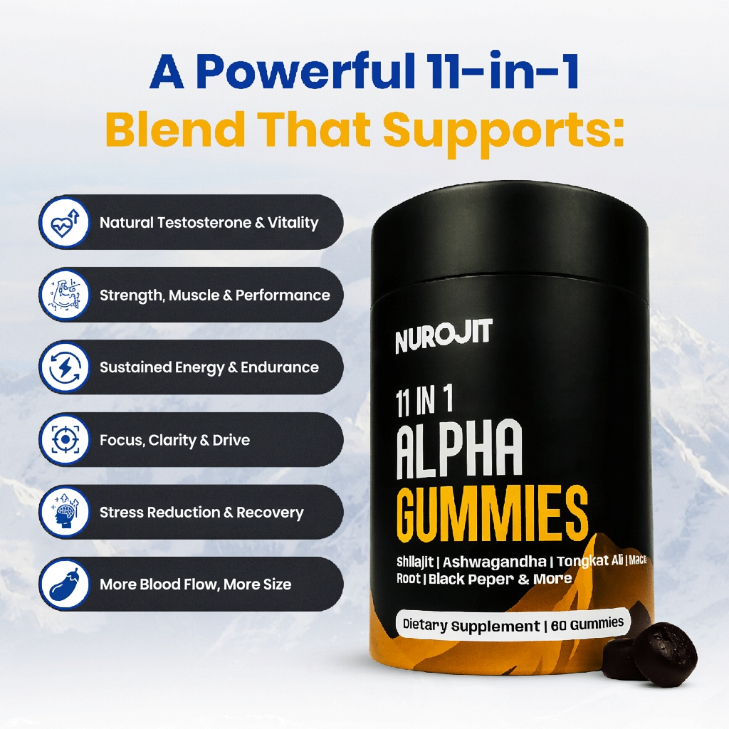 11-in-1 Alpha Gummies - Natural Performance - NuroJit
